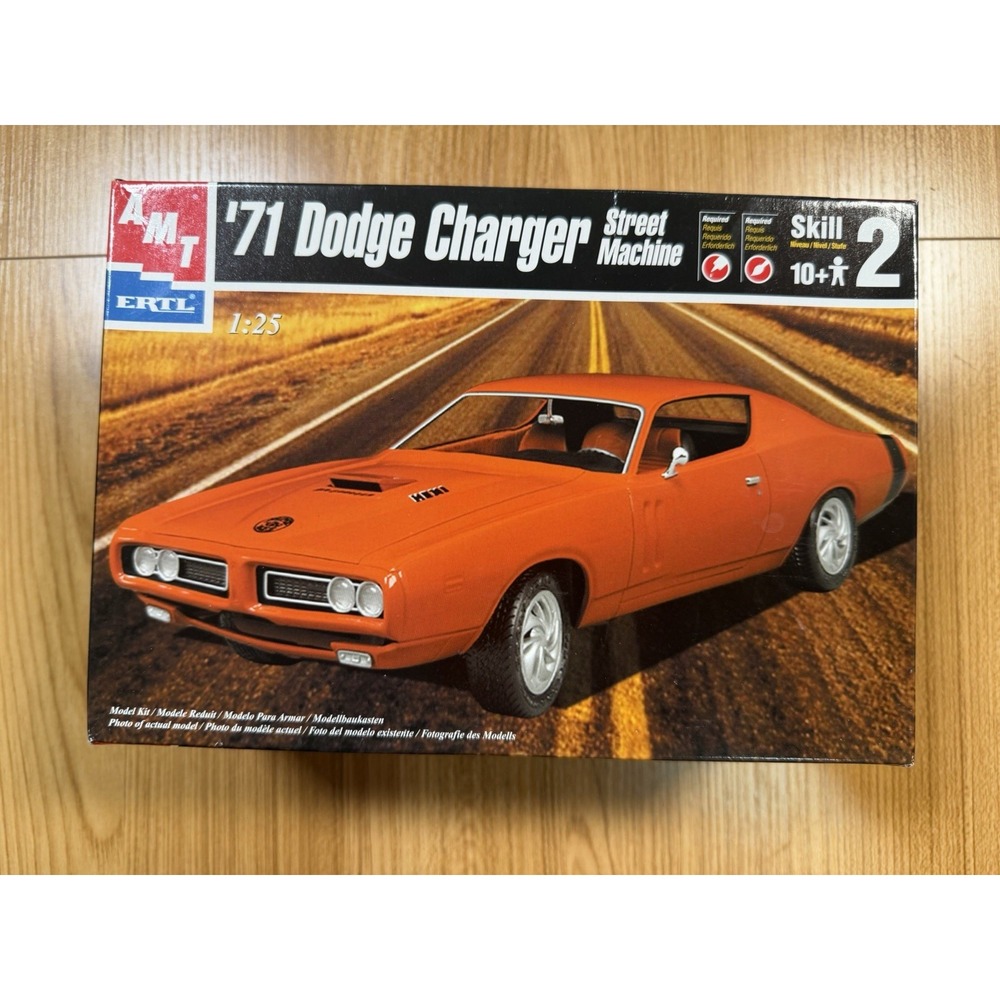 AMT ERTL 1971 71 Dodge Charger Street Machine 1/25 Model Kit 30054 Started